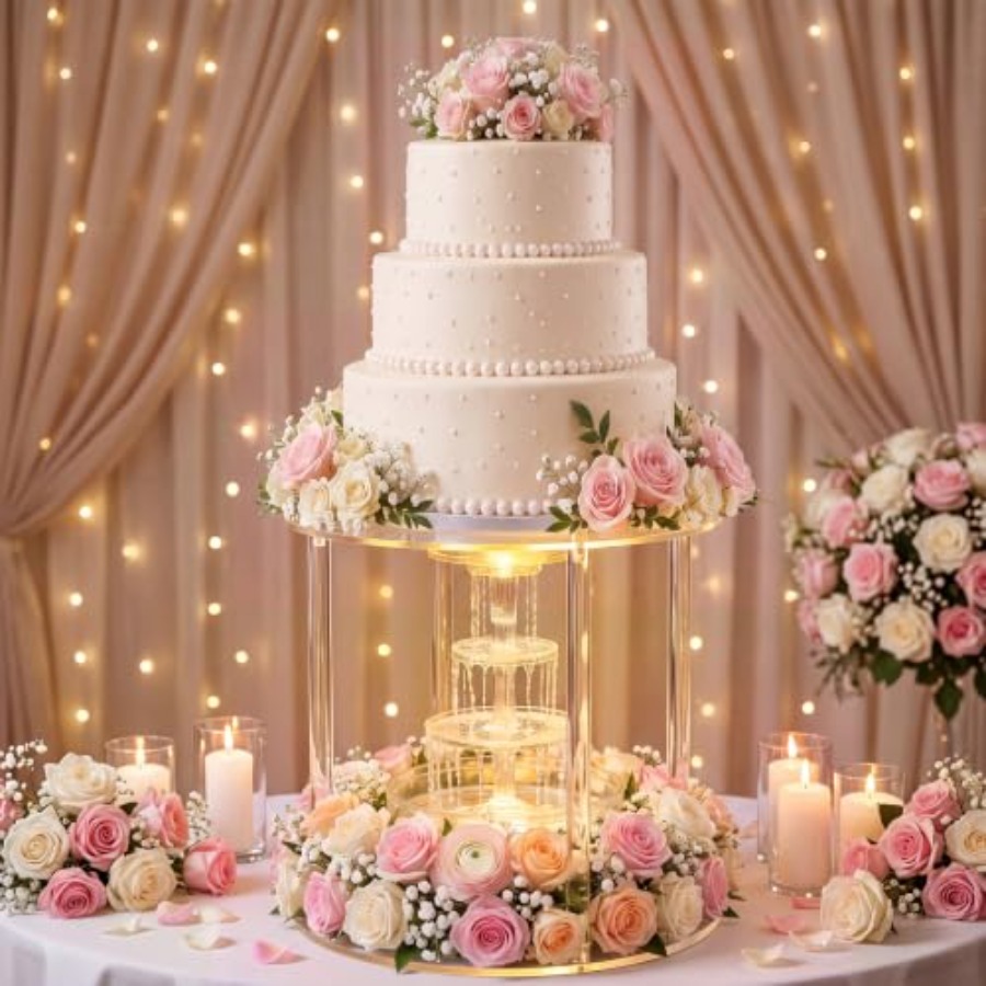 Wedding Fountain - 16 Inch Acrylic Fountain Separator Cake