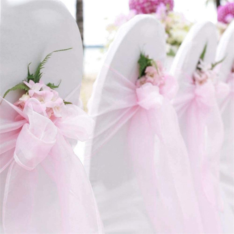 Chair Sash Organza - 10/50/100PCS Wedding Chair Decoration Organza Chair