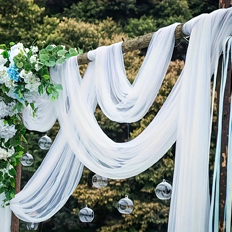 5/10M Sheer Crystal Wedding Tu - Chair Sash Organza ulasan dan harga