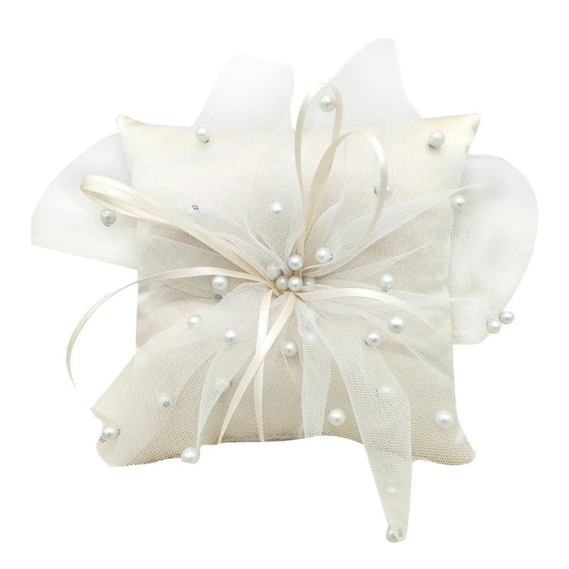 31BB Handmade Pearls Cushion W - Ring Bearer Pillow ulasan dan harga