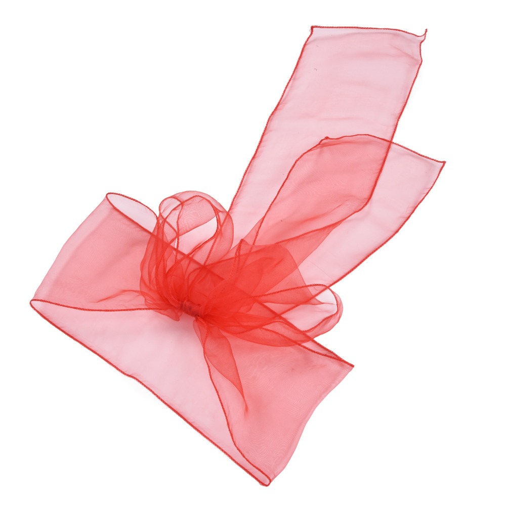 10Pcs Blue, red, yellow, purpl - Chair Sash Organza ulasan dan harga