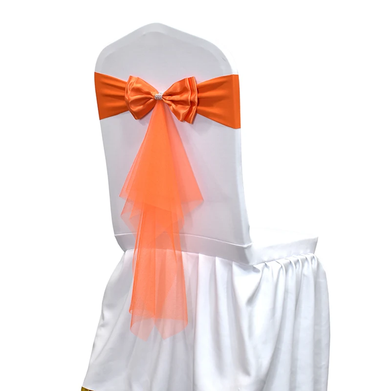 10 50pcs Spandex Chair Sashes  - Chair Sash Organza ulasan dan harga