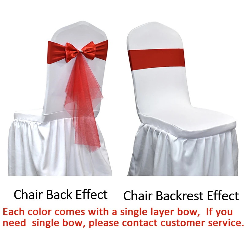 10 50pcs Spandex Chair Sashes  - Chair Sash Organza ulasan dan harga