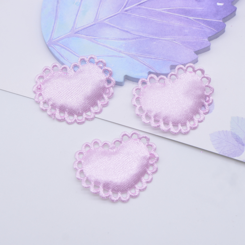 50Pcs 29*24mm Heart Cloth Padd - Wedding Superstar ulasan dan harga