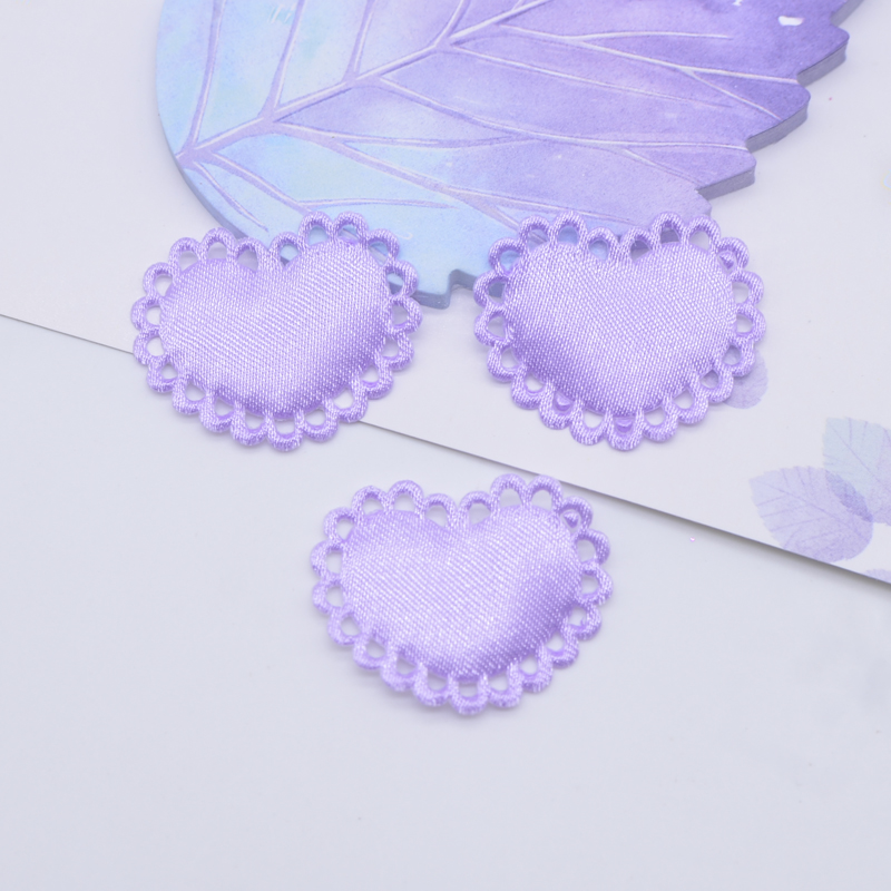 50Pcs 29*24mm Heart Cloth Padd - Wedding Superstar ulasan dan harga