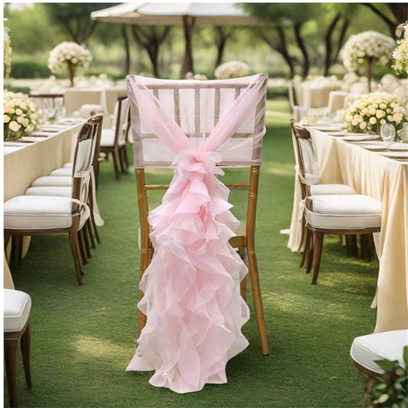 Bamboo Chair decorations Chiav - Chair Sash Organza ulasan dan harga