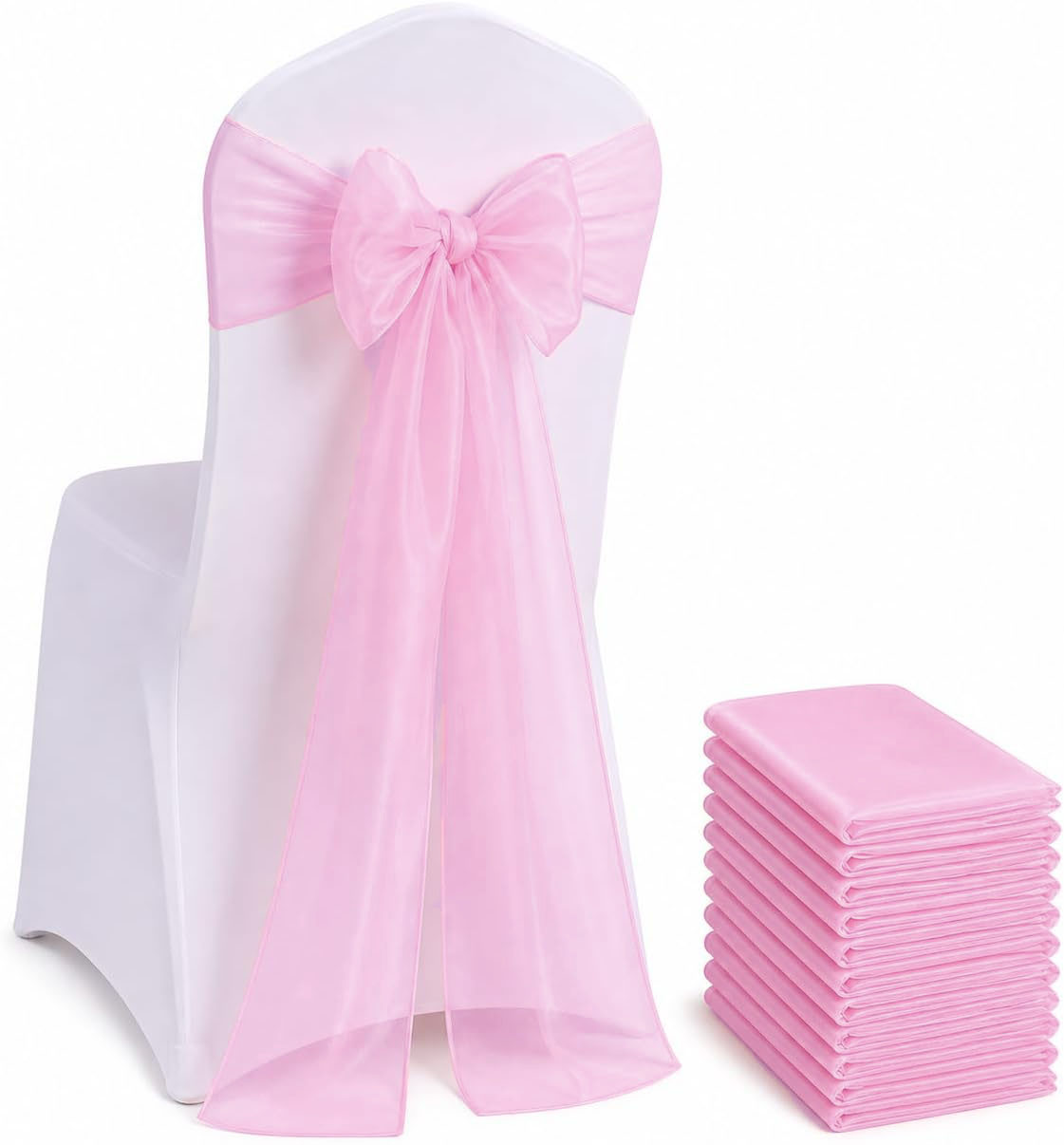 Organza Chair Sashes Bows 100/ - Chair Sash Organza ulasan dan harga