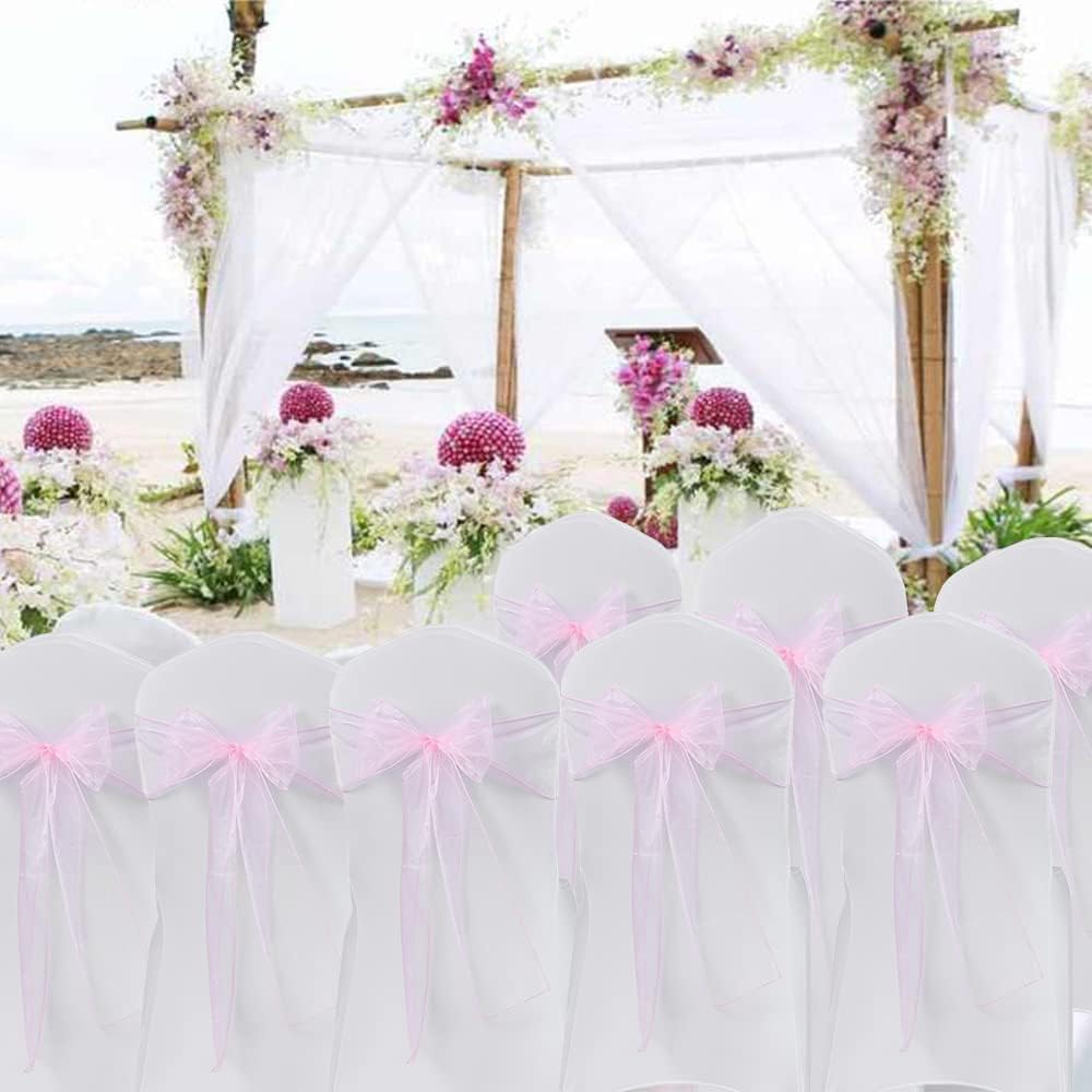 Organza Chair Sashes Bows 100/ - Chair Sash Organza ulasan dan harga