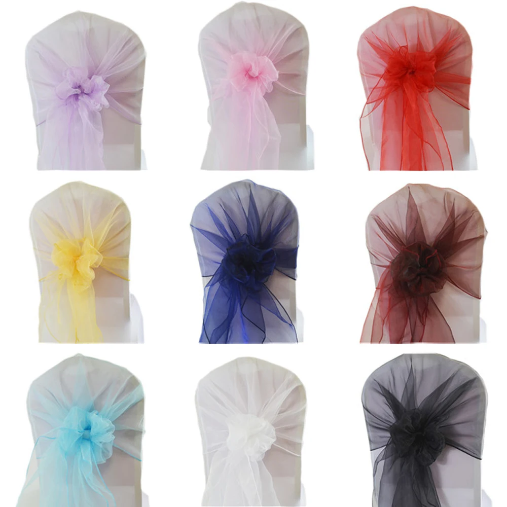 65x275cm Organza Chair Sash Fo - Chair Sash Organza ulasan dan harga
