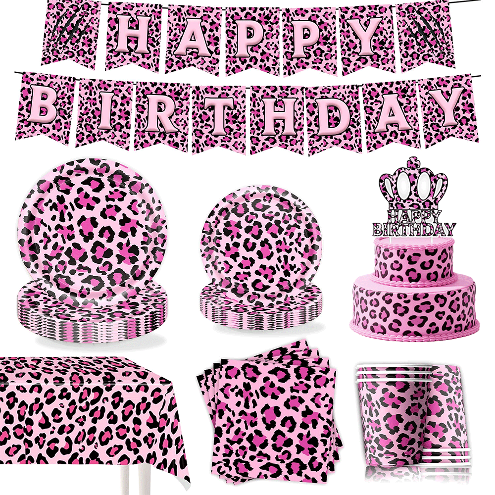 Pink Leopard Print Birthday Pa - Wedding Day Supply Kit ulasan dan harga