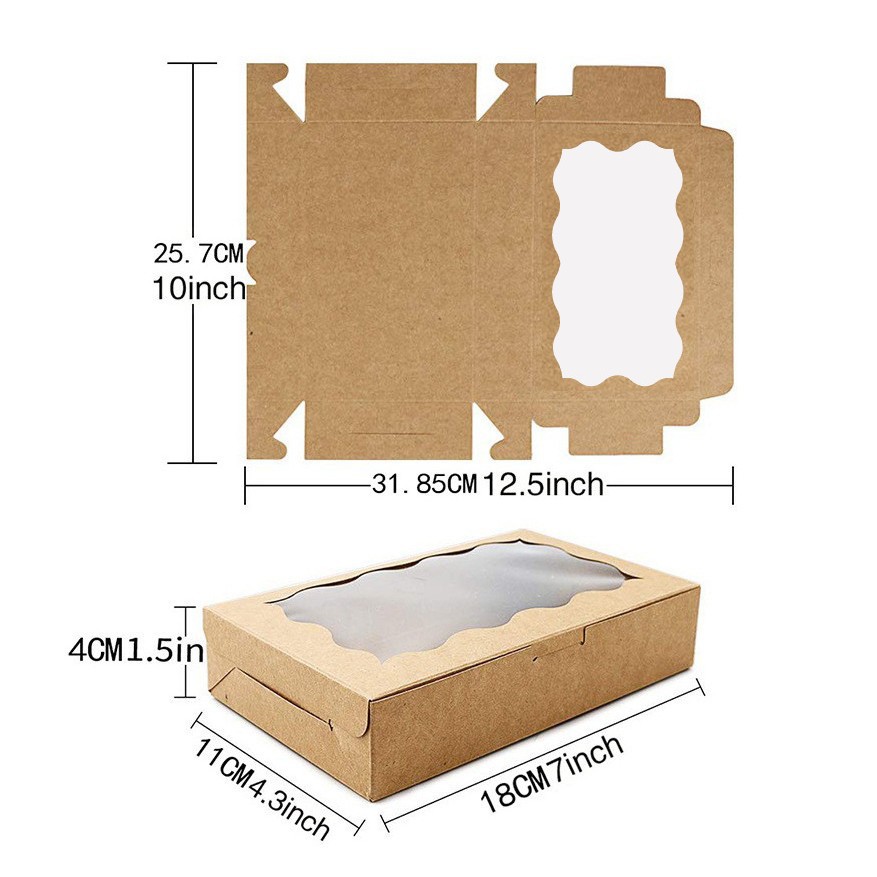 10/30/50Pcs Kraft Paper Cake C - Wedding Cake Supply ulasan dan harga
