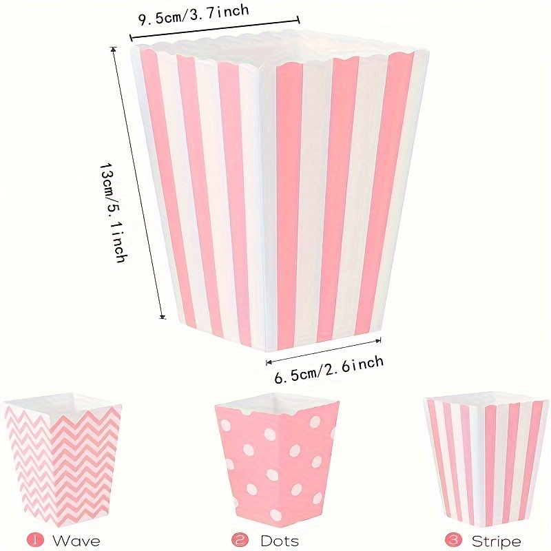 12pcs/pack, Pink Paper Popcorn - Wedding Favor Box ulasan dan harga