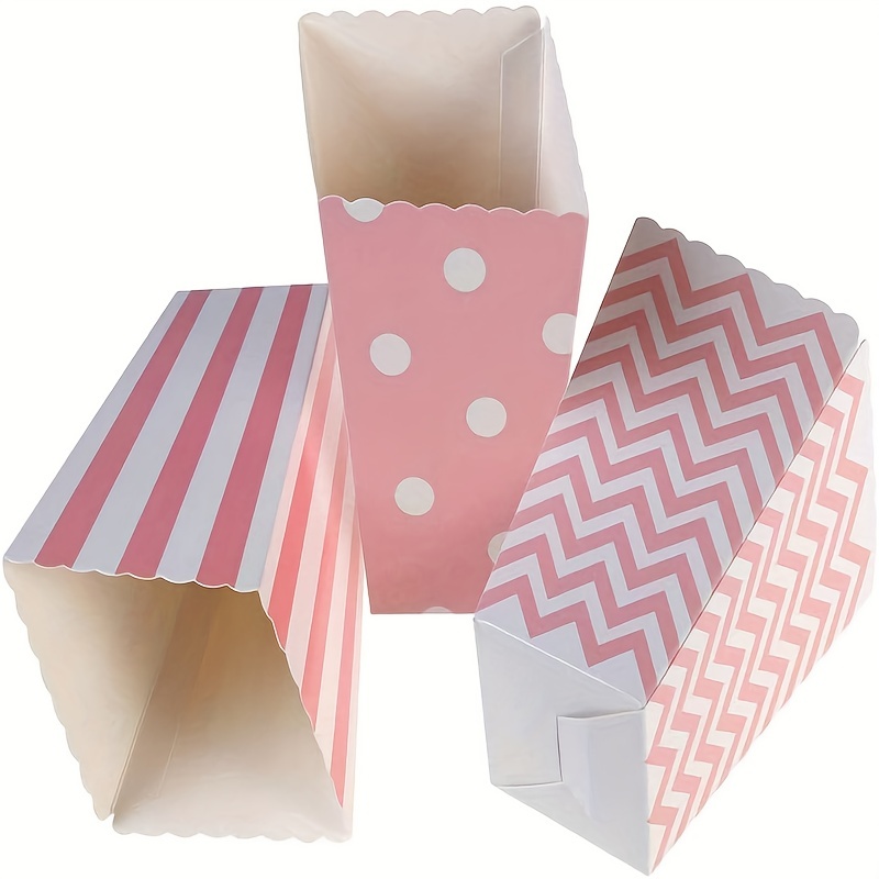 12pcs/pack, Pink Paper Popcorn - Wedding Favor Box ulasan dan harga