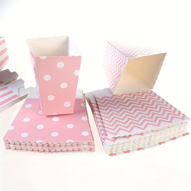 12pcs/pack, Pink Paper Popcorn - Wedding Favor Box ulasan dan harga