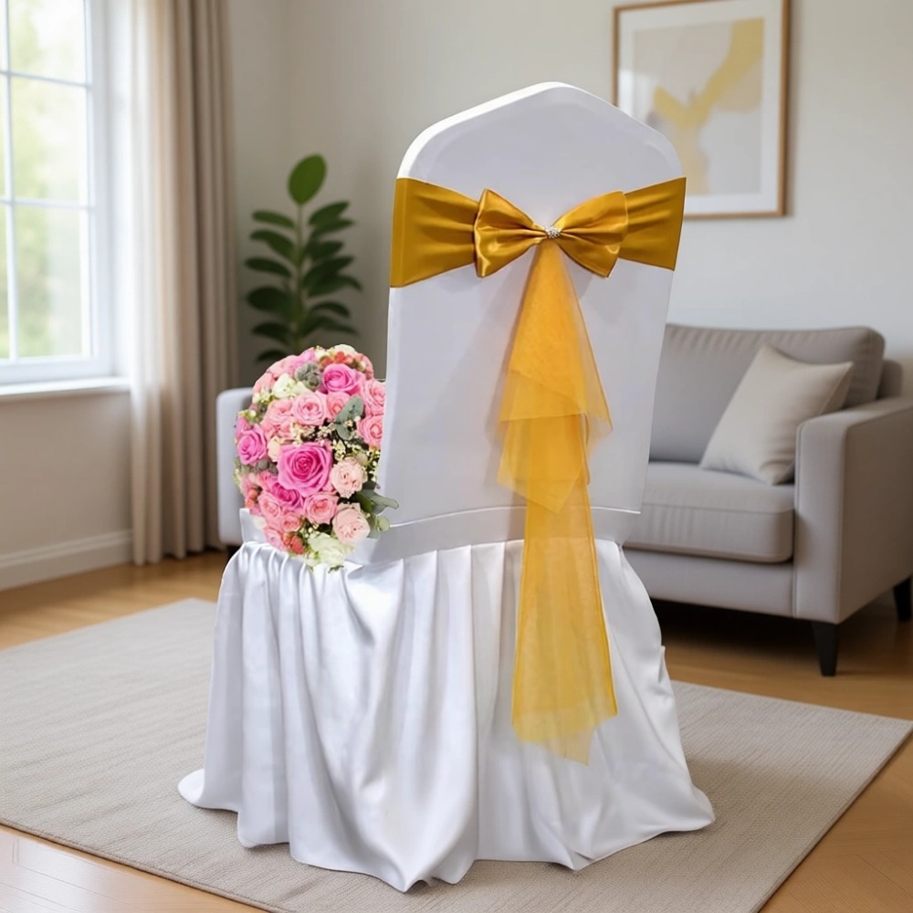 Classic European Style Bow Org - Chair Sash Organza ulasan dan harga