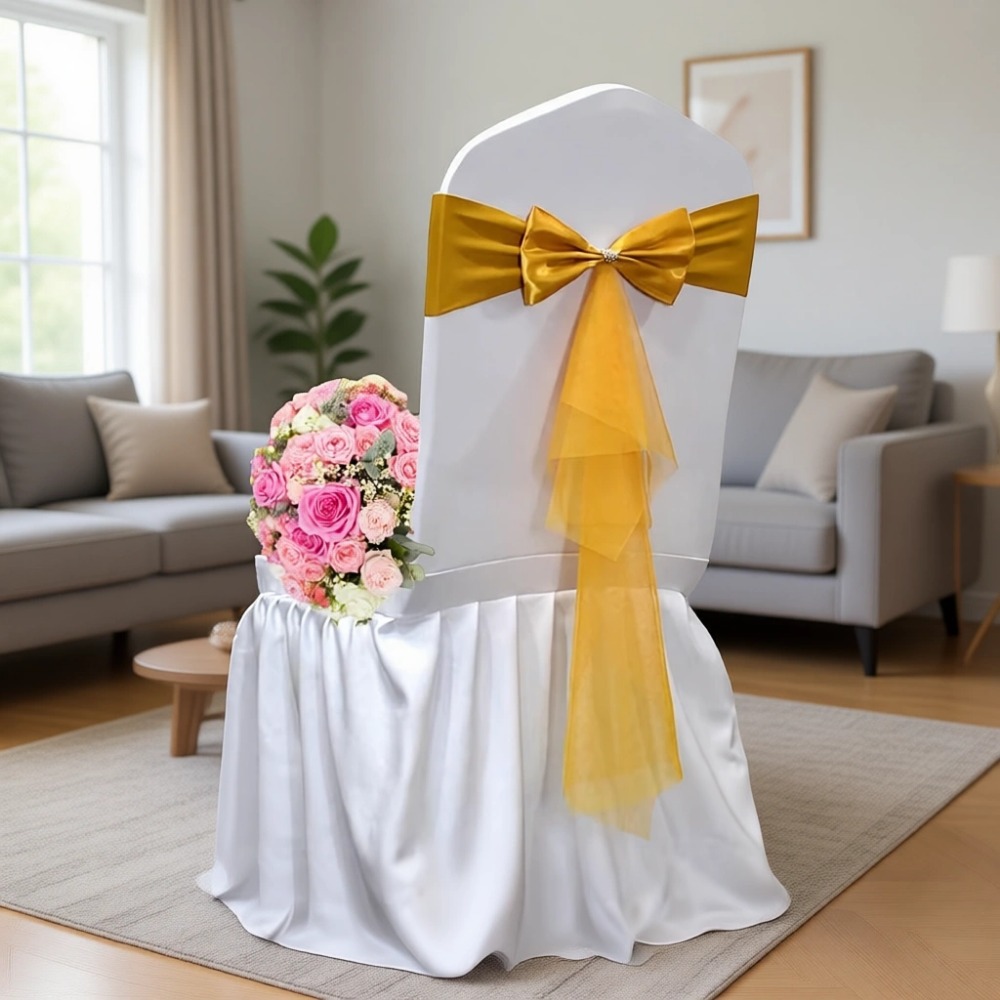 Classic European Style Bow Org - Chair Sash Organza ulasan dan harga