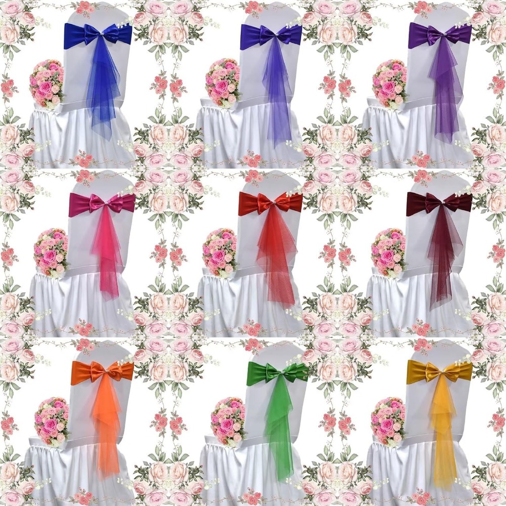 Classic European Style Bow Org - Chair Sash Organza ulasan dan harga