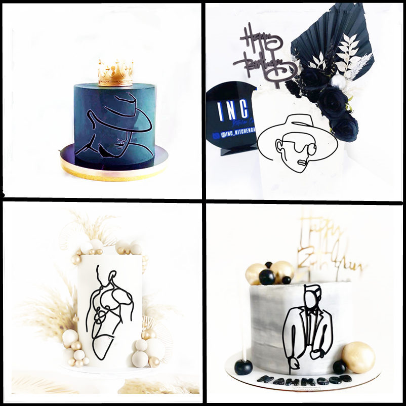 Sketch Face Acrylic Birthday C - Suit Supply Wedding Party ulasan dan harga