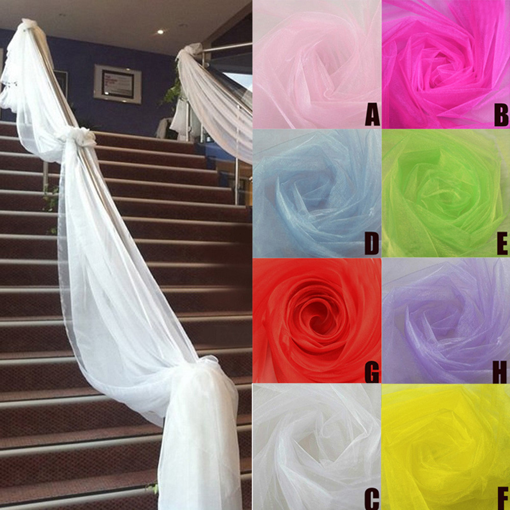 Wedding Decoration Tulle Roll  - Chair Sash Organza ulasan dan harga