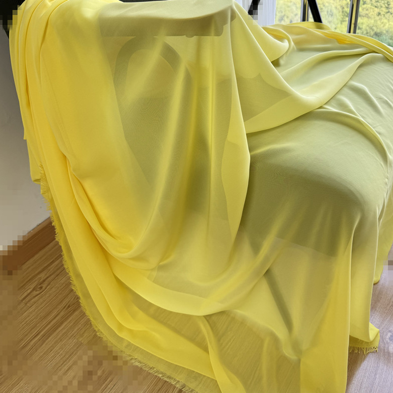 White Yellow Chiffon Fabric Br - Wedding Backdrop Curtain ulasan dan harga