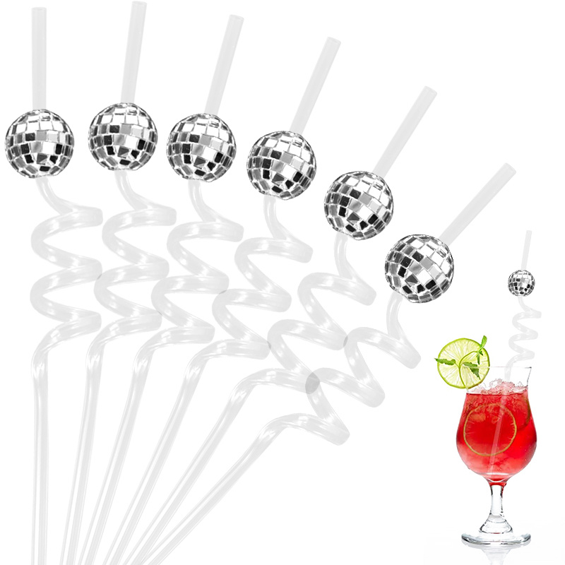 6pcs Mirror Disco Ball Straws  - Wedding Fountain ulasan dan harga