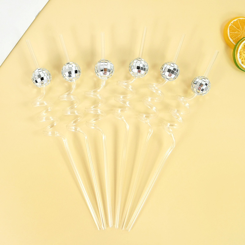 6pcs Mirror Disco Ball Straws  - Wedding Fountain ulasan dan harga