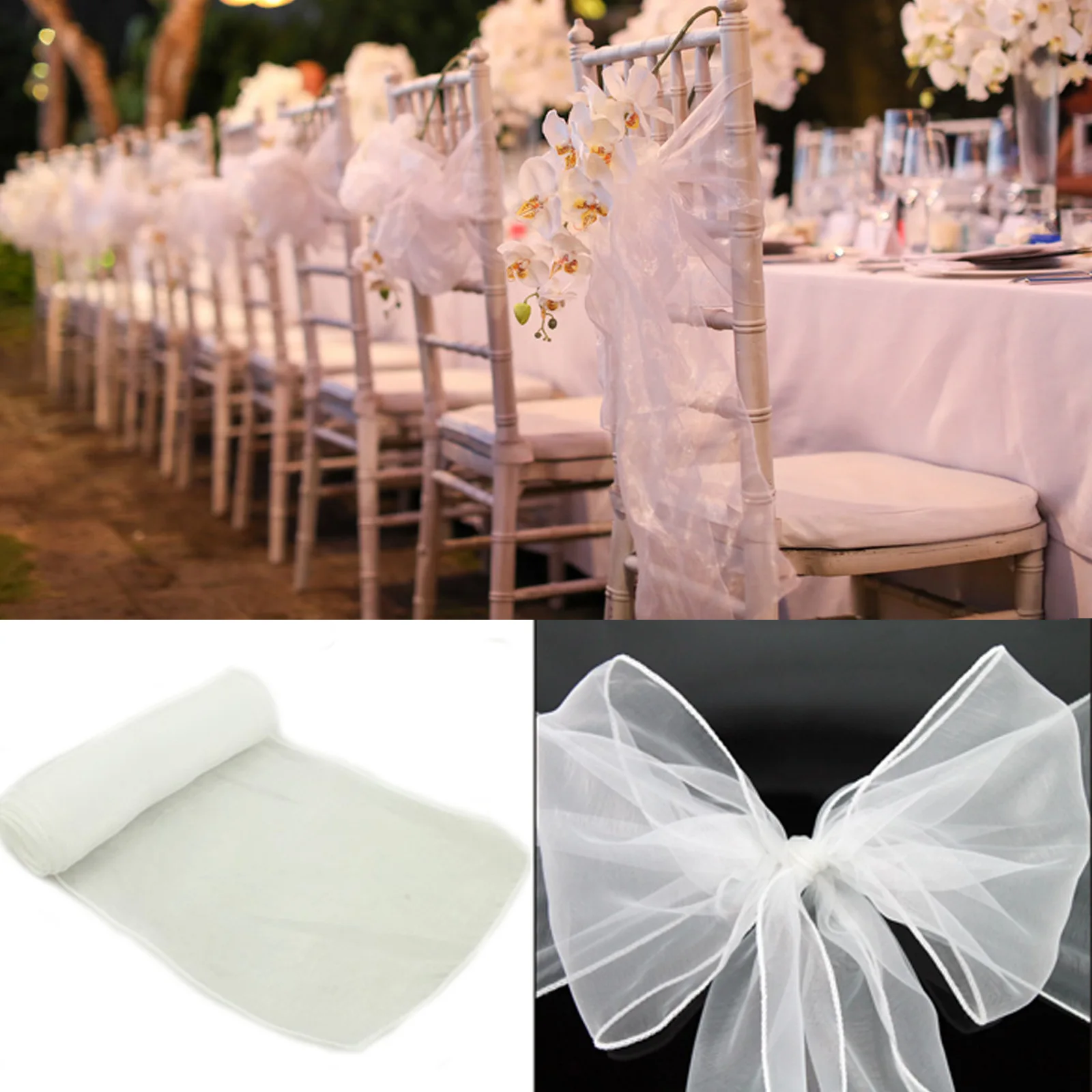 Wholesale 10/50 Pack Organza B - Chair Sash Organza ulasan dan harga