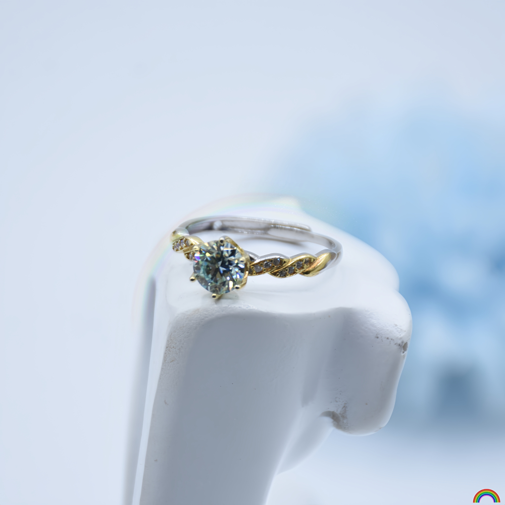S925 silver inlaid moissanite  - Wedding Superstar ulasan dan harga