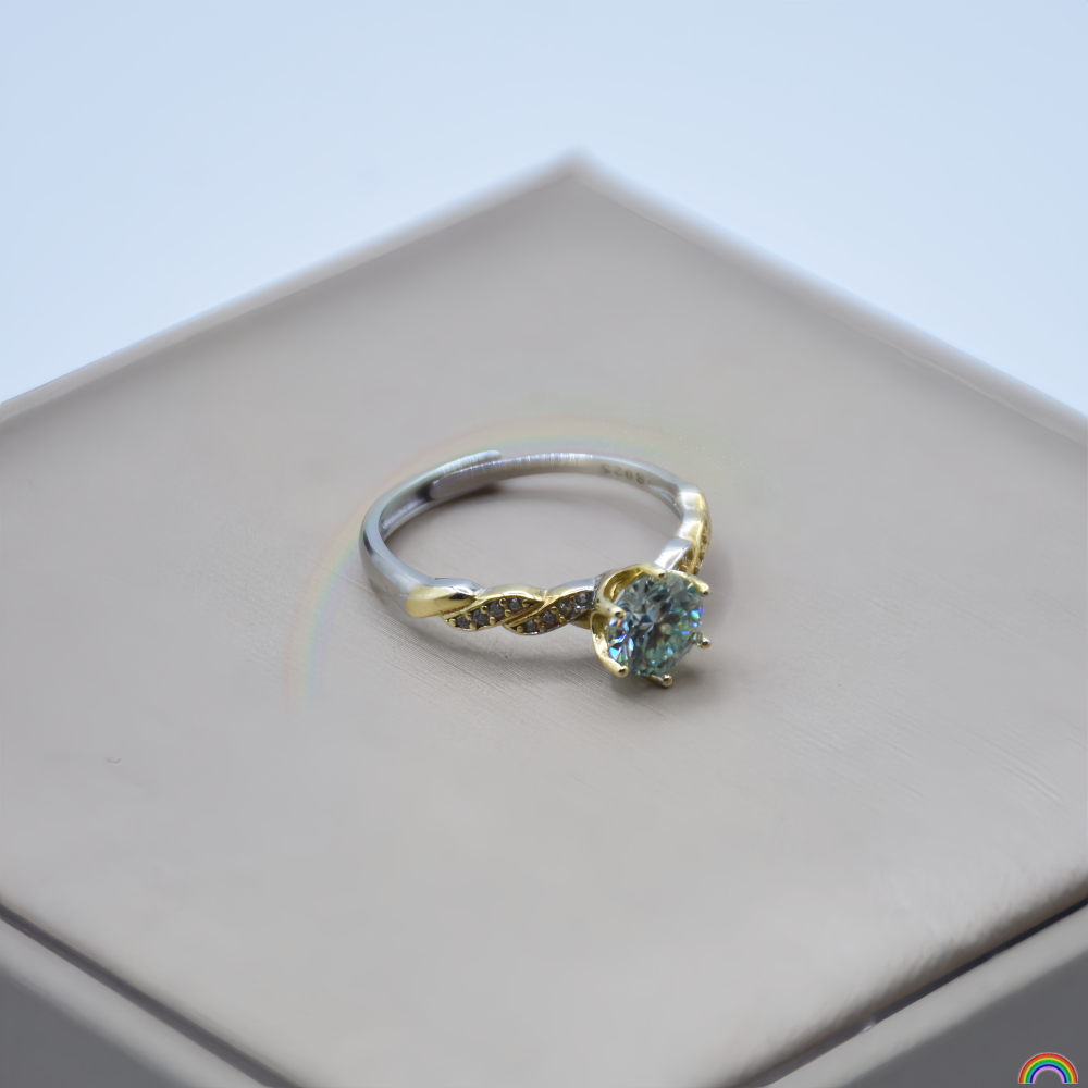 S925 silver inlaid moissanite  - Wedding Superstar ulasan dan harga
