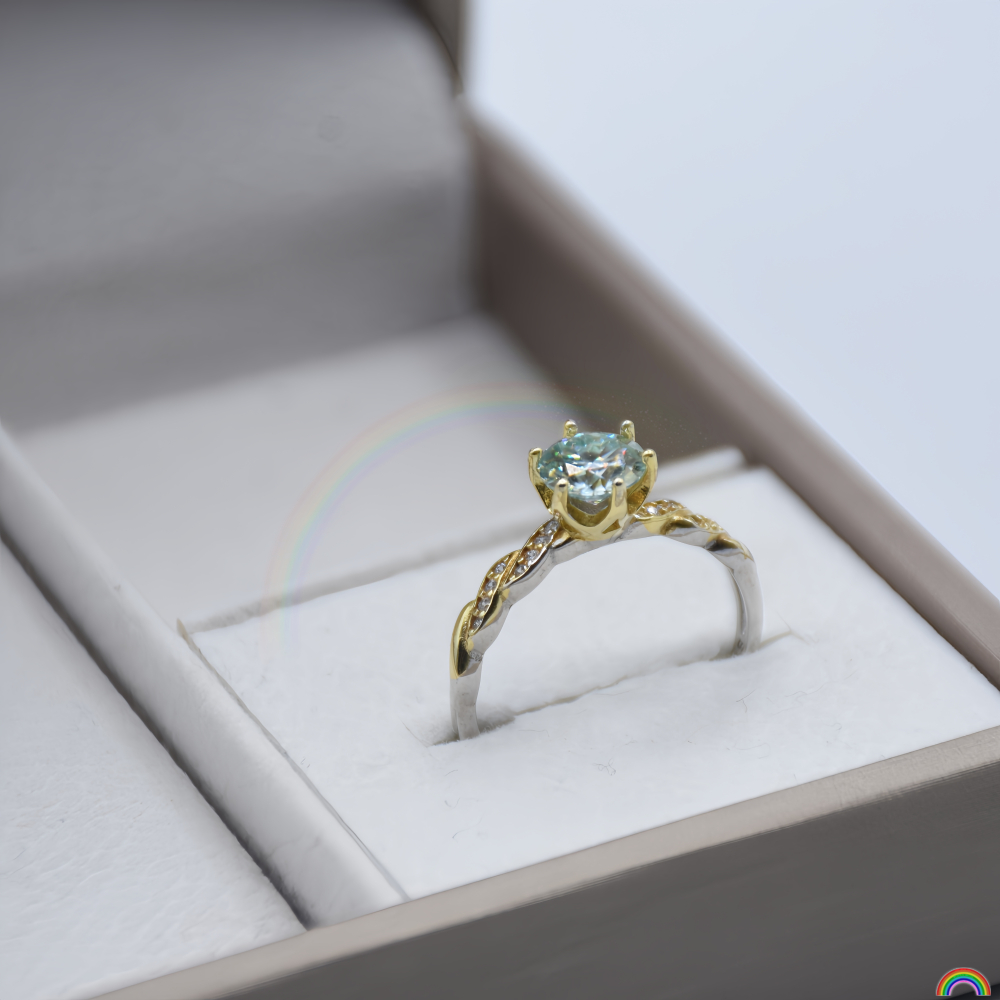 S925 silver inlaid moissanite  - Wedding Superstar ulasan dan harga