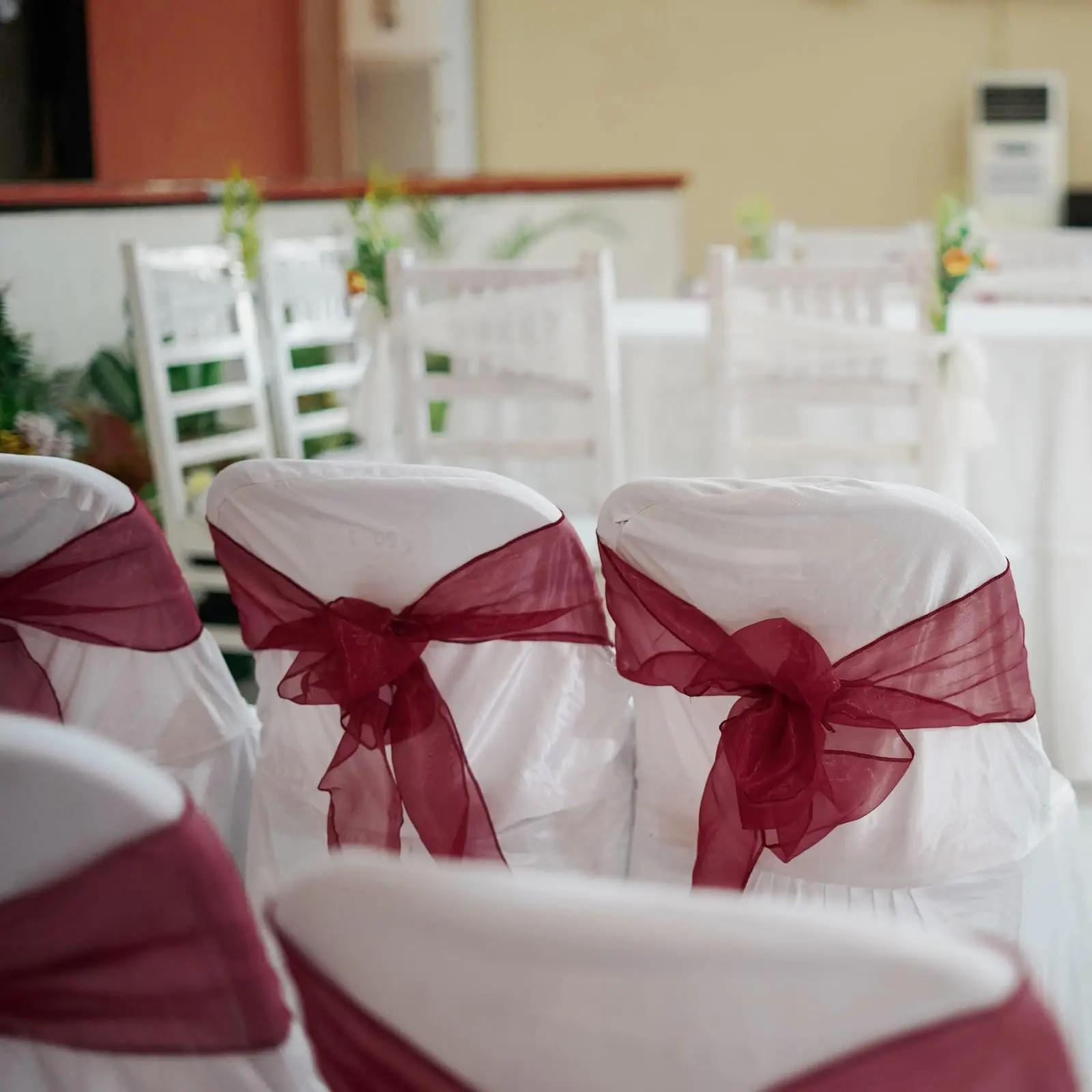 10/50/100PCS 17x275cm Organza  - Chair Sash Organza ulasan dan harga