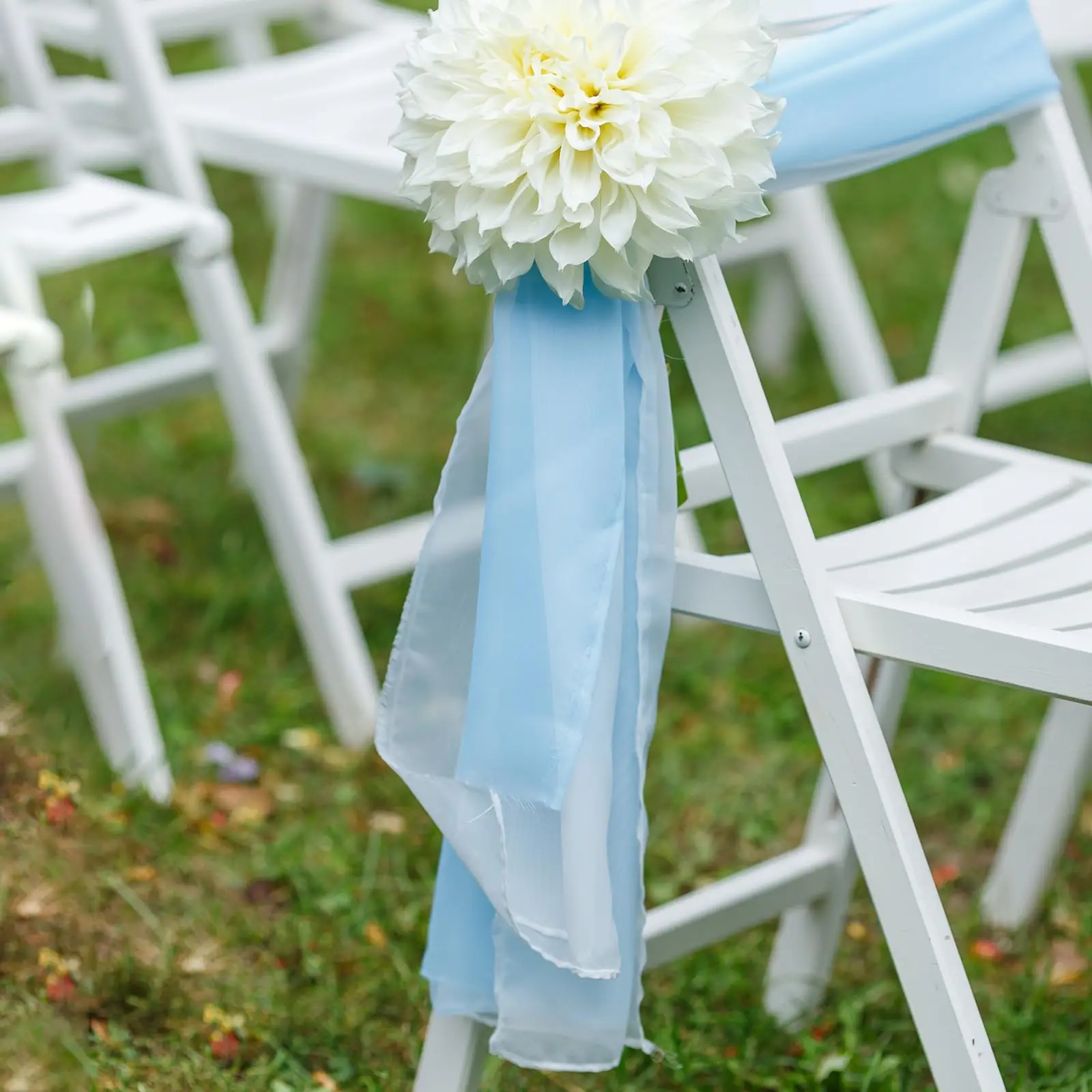 10/50/100PCS 17x275cm Organza  - Chair Sash Organza ulasan dan harga