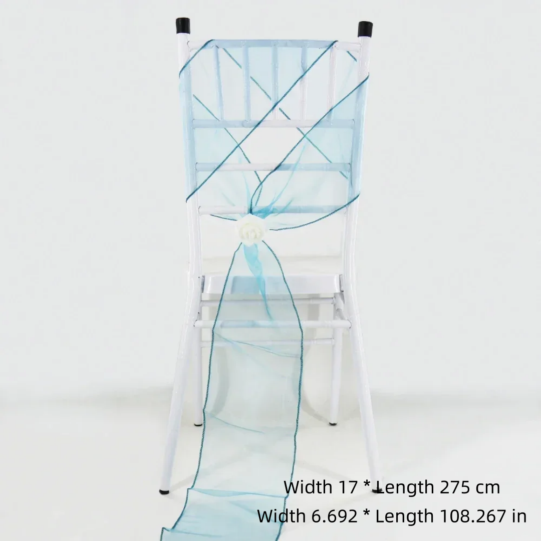 Wedding Chair Decoration Organ - Chair Sash Organza ulasan dan harga
