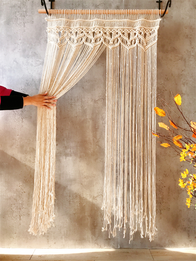 Hand-woven Bohemia Macrame Cot - Wedding Backdrop Curtain ulasan dan harga