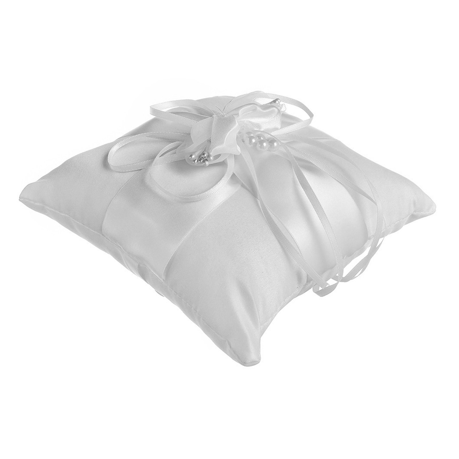 Elegant Pearl Flower Wedding R - Ring Bearer Pillow ulasan dan harga