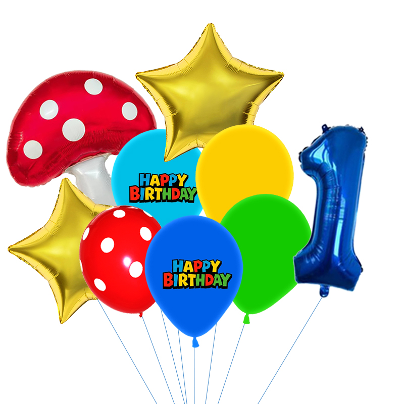 Red Blue Green Yellow Mushroom - Wedding Superstar ulasan dan harga