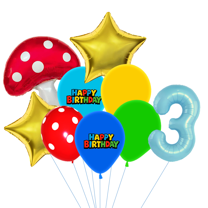 Red Blue Green Yellow Mushroom - Wedding Superstar ulasan dan harga