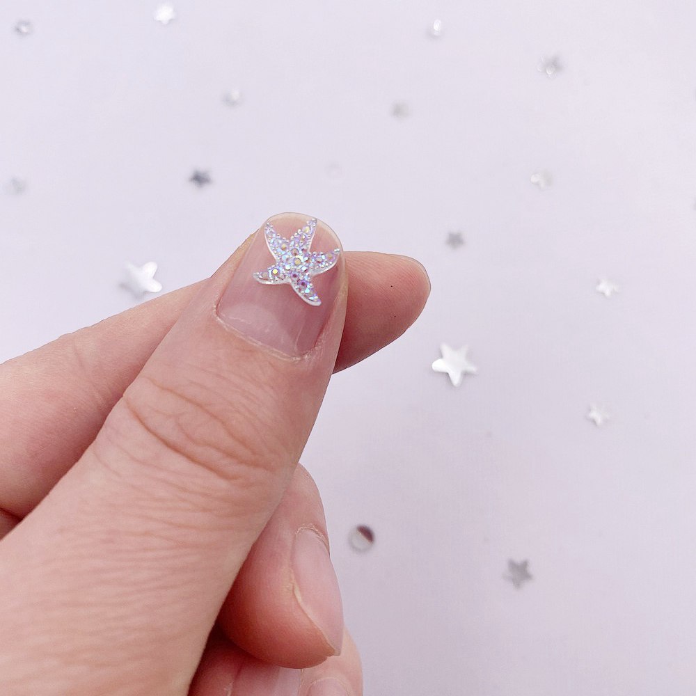 10mm Mini Shiny Star Nail Art  - Wedding Superstar ulasan dan harga