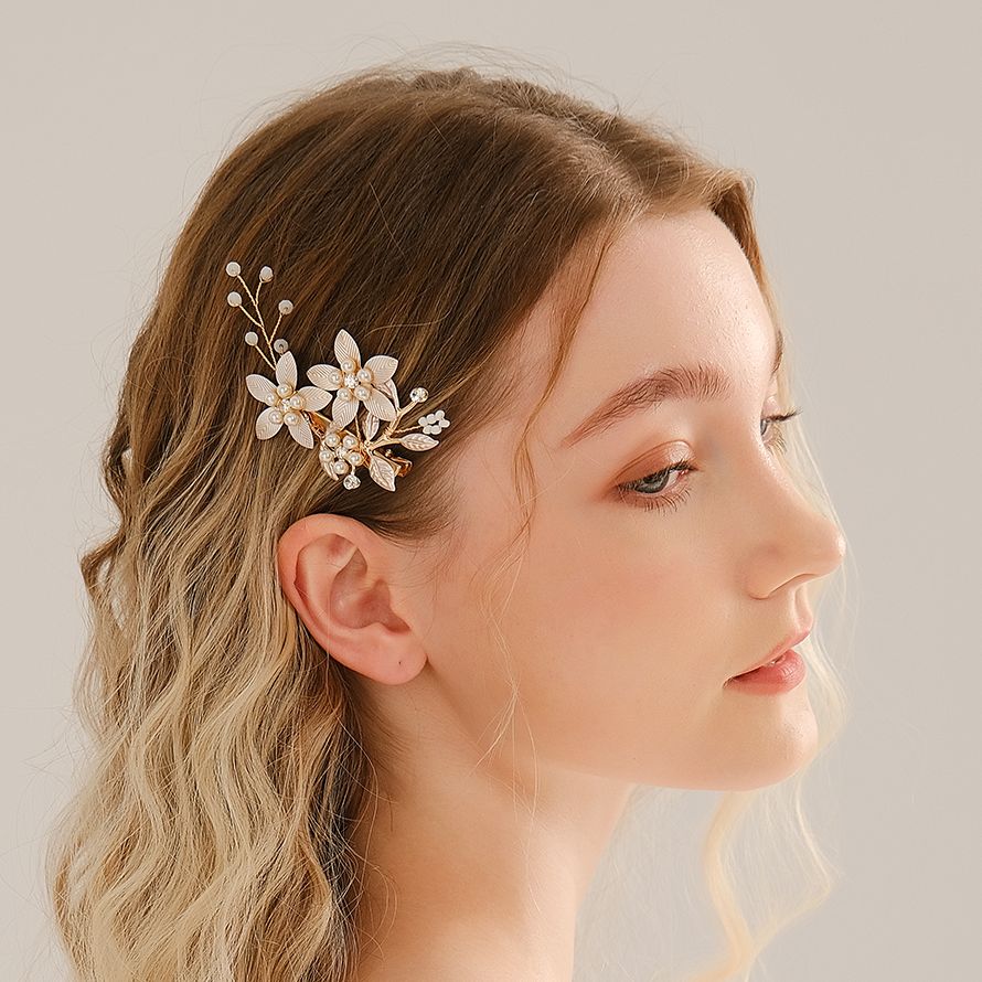 Handmade Pearl Flower Hair Cli - Wedding Supply Store ulasan dan harga