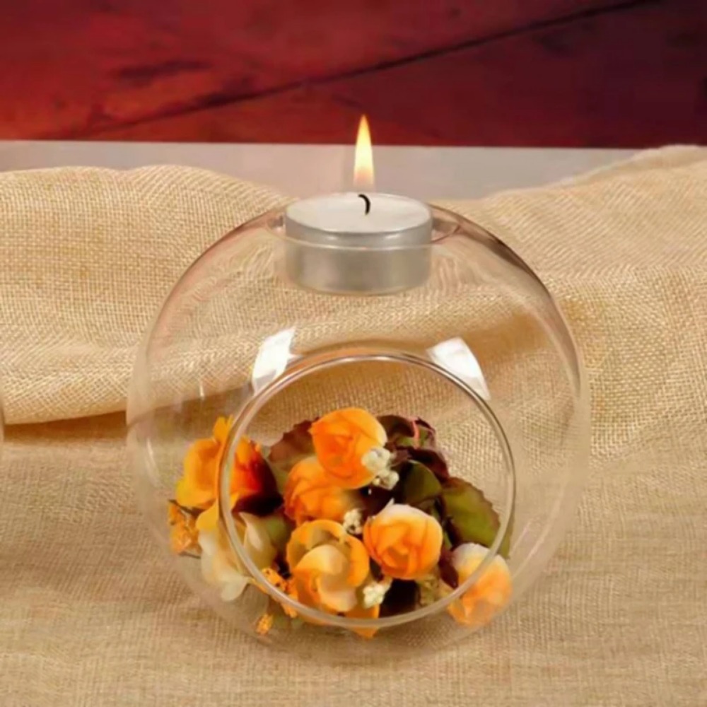 6/12pcs Glass Round Hollow Can - Wedding Fountain ulasan dan harga