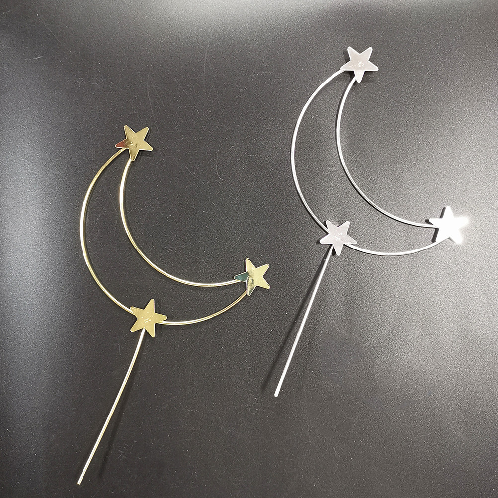 4Pcs Cake Topper Gold Star Moo - Wedding Cake Supply ulasan dan harga
