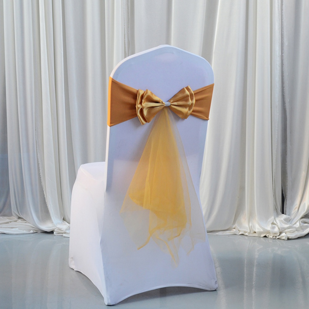 Stretch Bow Knot Customizable  - Chair Sash Organza ulasan dan harga
