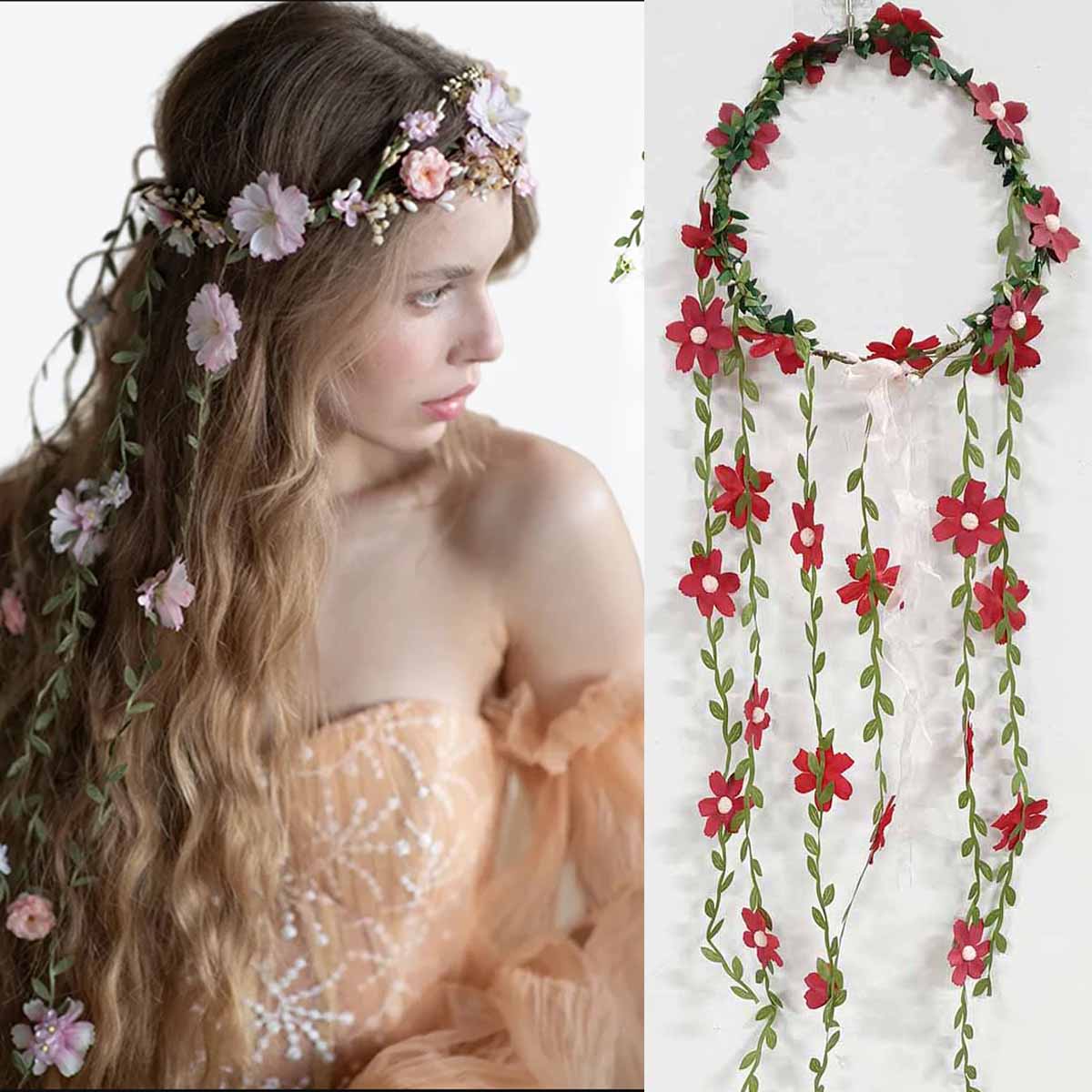 Bohemian Rattan Flower Vines C - Wedding Supply Store ulasan dan harga