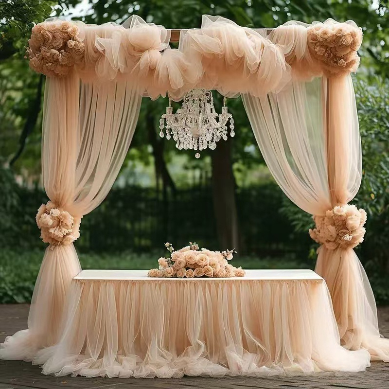 6 Meters Wedding Arch Drape Fa - Wedding Backdrop Curtain ulasan dan harga