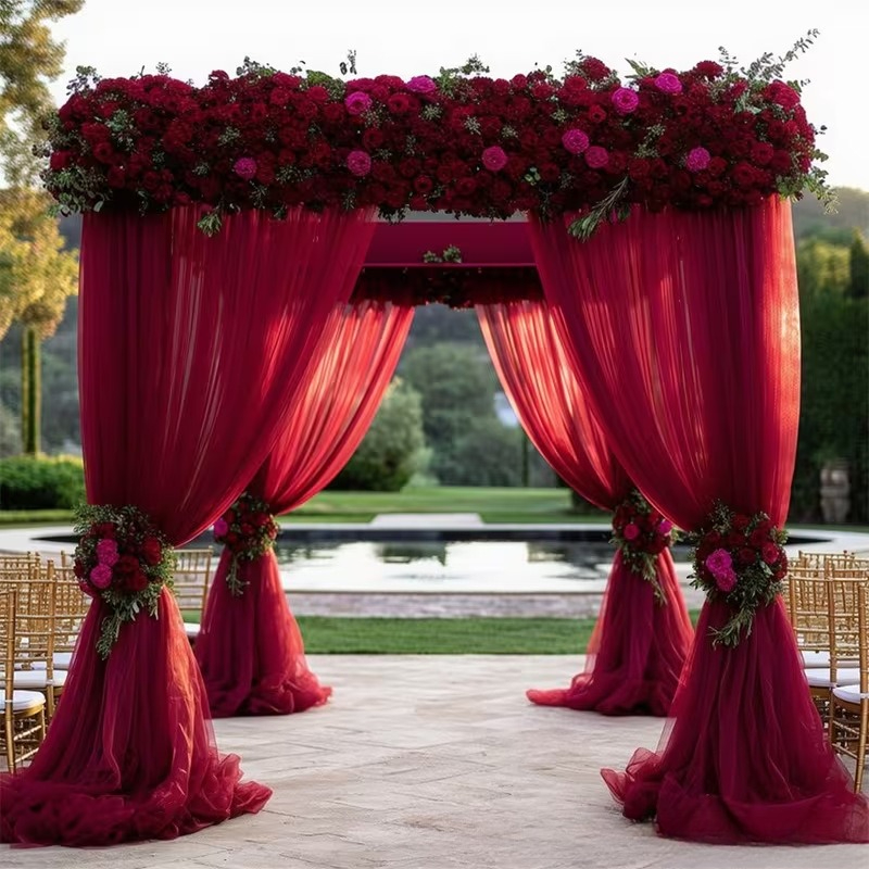 6 Meters Wedding Arch Drape Fa - Wedding Backdrop Curtain ulasan dan harga