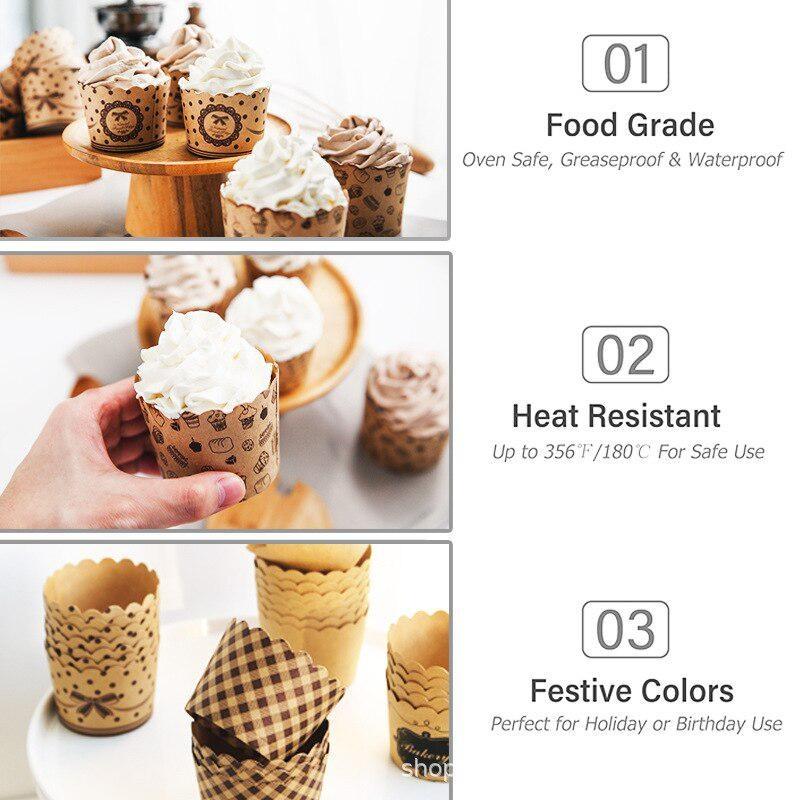 50Pcs/Pack Cupcake Paper Cups  - Wedding Cake Supply ulasan dan harga