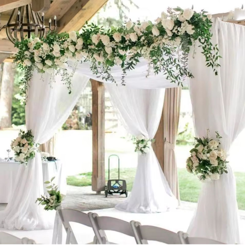 5/10M Sheer Crystal Wedding Tu - Chair Sash Organza ulasan dan harga