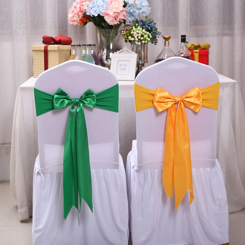 25pcs Satin Spandex Chair Cove - Chair Sash Organza ulasan dan harga