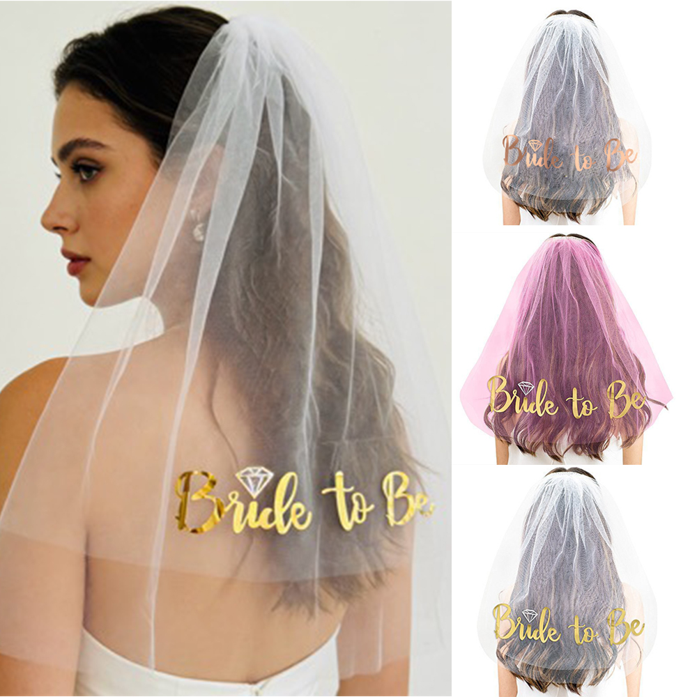 Bride To Be Veil Rose Gold Hen - Wedding Supply Store ulasan dan harga