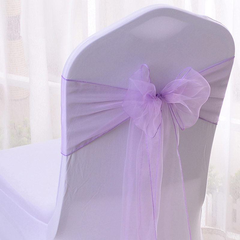 10/50/100PCS Wedding Chair Dec - Chair Sash Organza ulasan dan harga